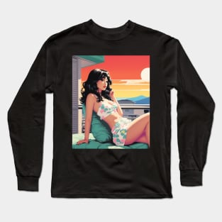 Japanese Girl - Pop Art Long Sleeve T-Shirt